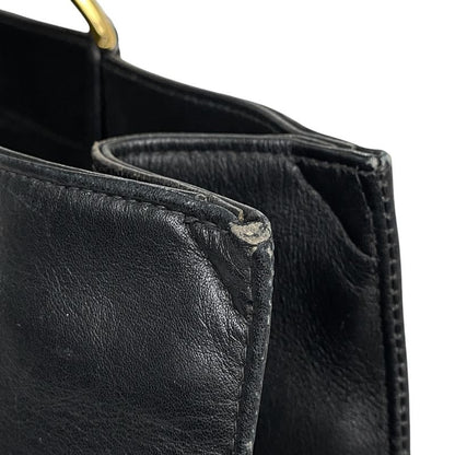 Chanel Coco Mark Chain Tote Bag Shoulder Bag Tote Leather Black Women