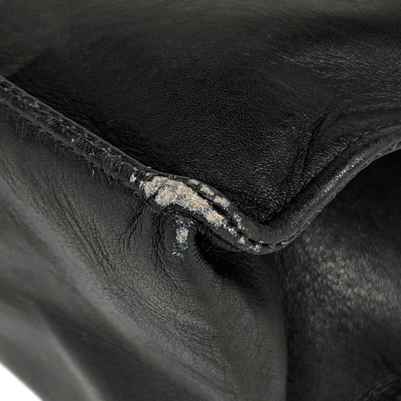 Chanel Coco Mark Chain Tote Bag Shoulder Bag Tote Leather Black Women