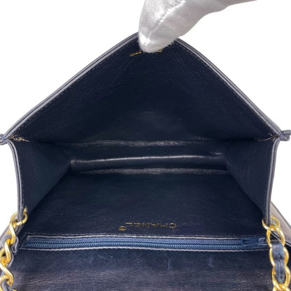 Chanel Coco Mark Chain Shoulder Bag Matelasse Shoulder Bag Leather Navy Women