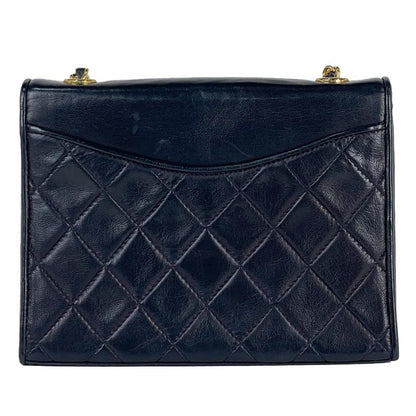 Chanel Coco Mark Chain Shoulder Bag Matelasse Shoulder Bag Leather Navy Women