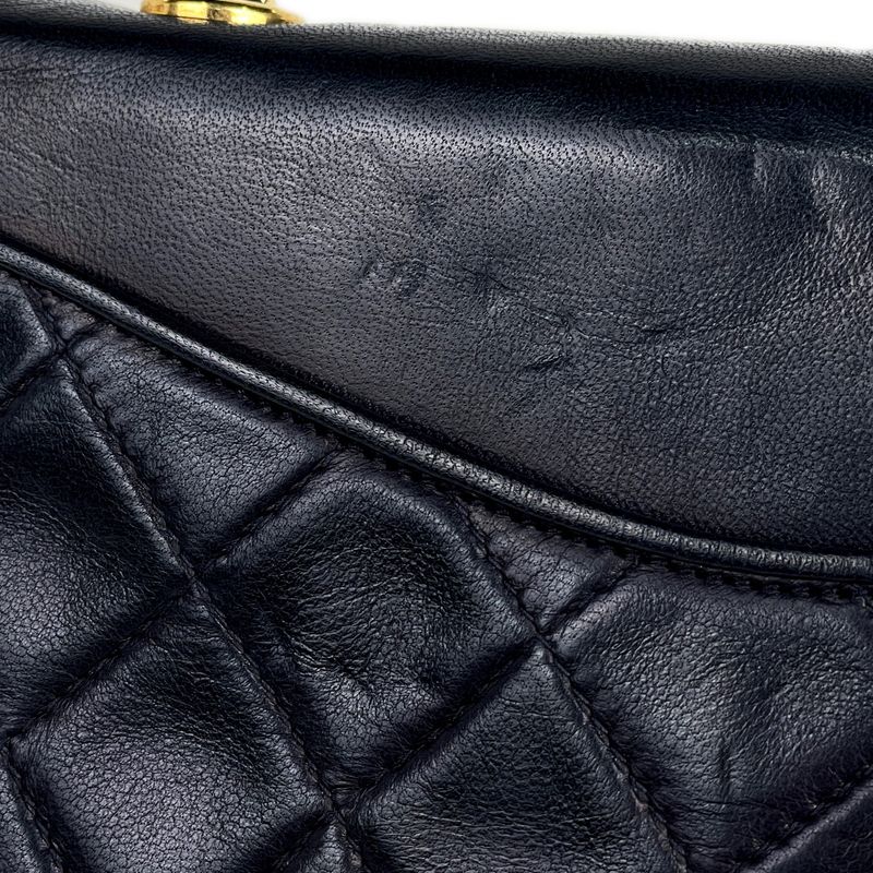 Chanel Coco Mark Chain Shoulder Bag Matelasse Shoulder Bag Leather Navy Women