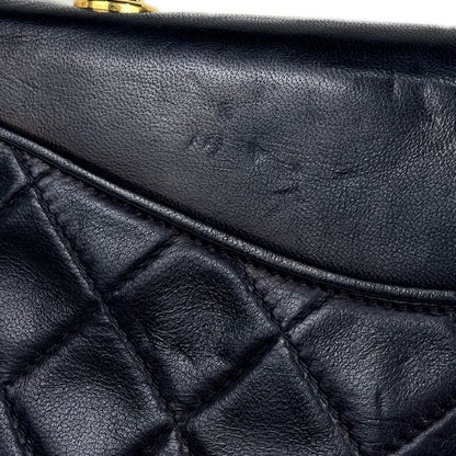 Chanel Coco Mark Chain Shoulder Bag Matelasse Shoulder Bag Leather Navy Women