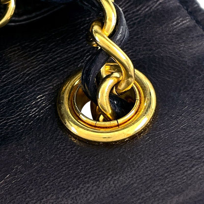 Chanel Coco Mark Chain Shoulder Bag Matelasse Shoulder Bag Leather Navy Women