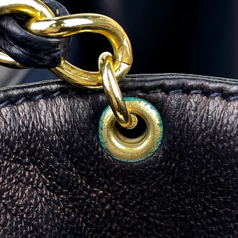 Chanel Coco Mark Chain Shoulder Bag Matelasse Shoulder Bag Leather Navy Women