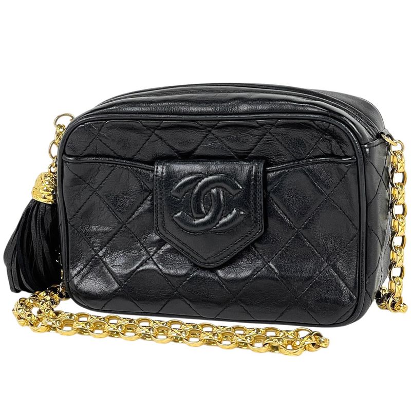 Chanel Coco Mark Fringe Chain Shoulder Bag Matelasse Tassel Shoulder Bag