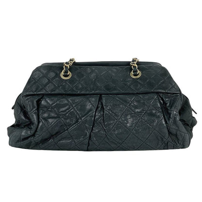 Chanel Coco Mark Chain Shoulder Bag Matelasse Cambon Shoulder Bag Fabric Black