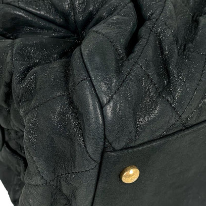 Chanel Coco Mark Chain Shoulder Bag Matelasse Cambon Shoulder Bag Fabric Black