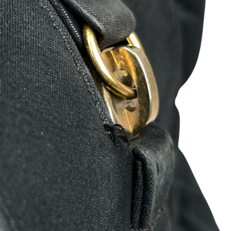 Chanel Coco Mark Chain Shoulder Bag Matelasse Cambon Shoulder Bag Fabric Black