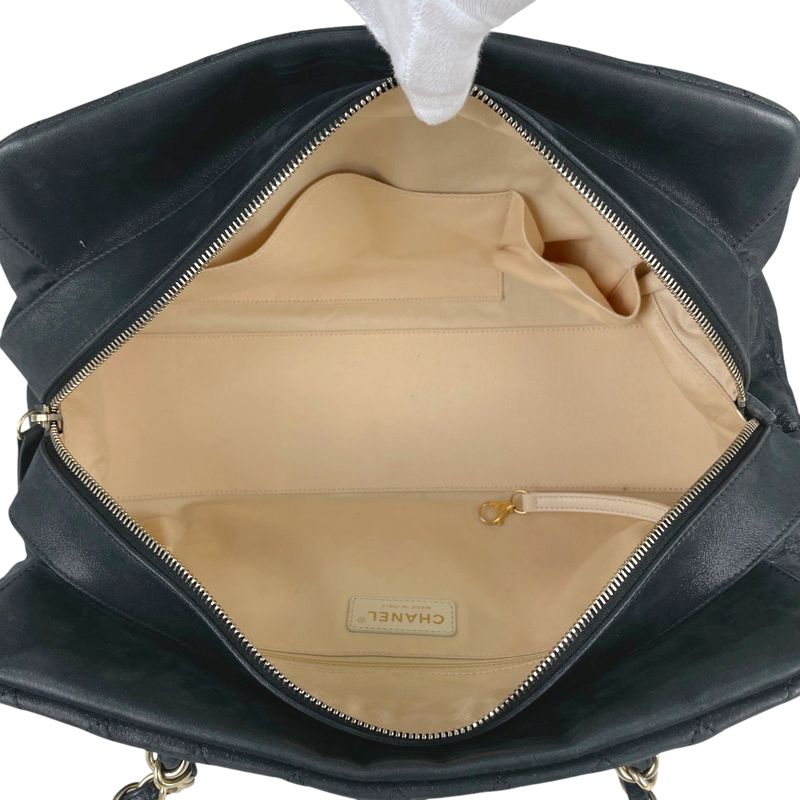 Chanel Coco Mark Chain Shoulder Bag Matelasse Cambon Shoulder Bag Fabric Black