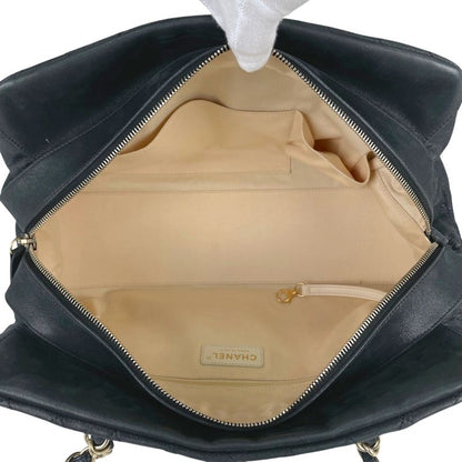 Chanel Coco Mark Chain Shoulder Bag Matelasse Cambon Shoulder Bag Fabric Black