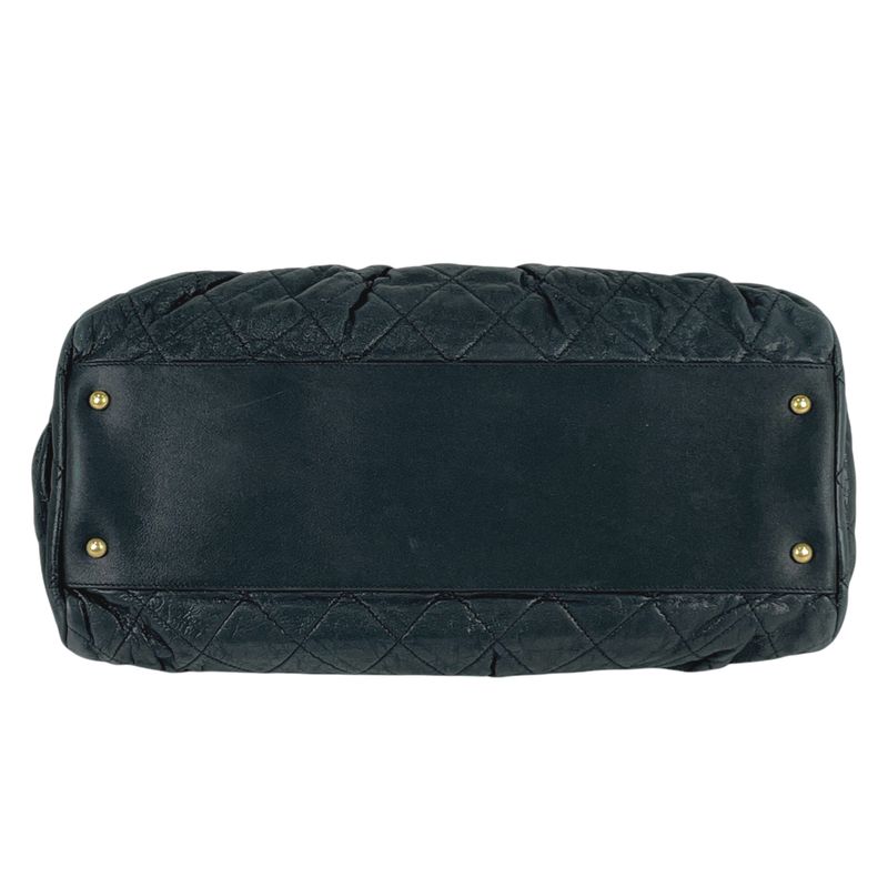 Chanel Coco Mark Chain Shoulder Bag Matelasse Cambon Shoulder Bag Fabric Black