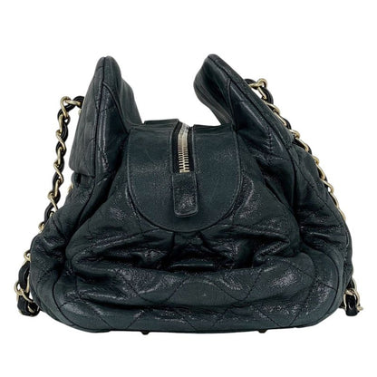 Chanel Coco Mark Chain Shoulder Bag Matelasse Cambon Shoulder Bag Fabric Black