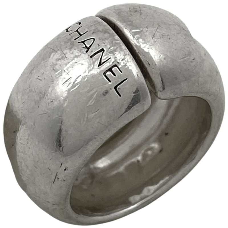 Chanel Logo Ring Size 9 Silver 925 Silver Ladies