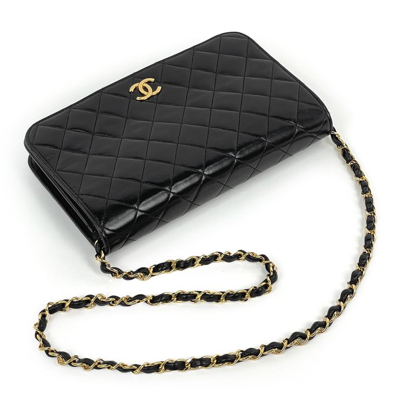 Chanel Matelasse Single Flap Chain Shoulder Bag Coco Mark Full Flap Shoulder