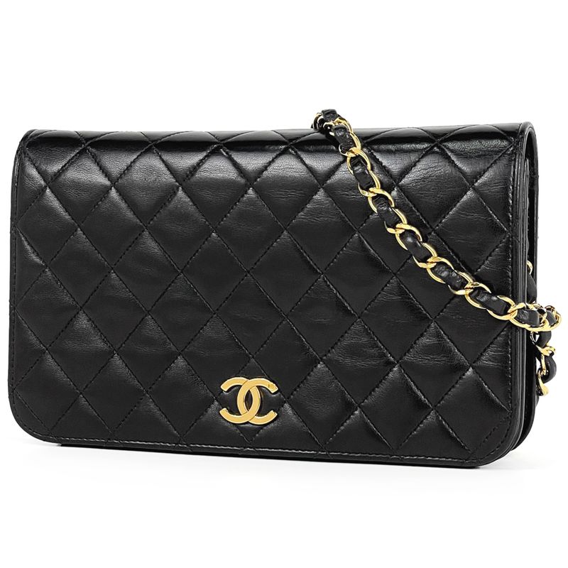 Chanel Matelasse Single Flap Chain Shoulder Bag Coco Mark Full Flap Shoulder