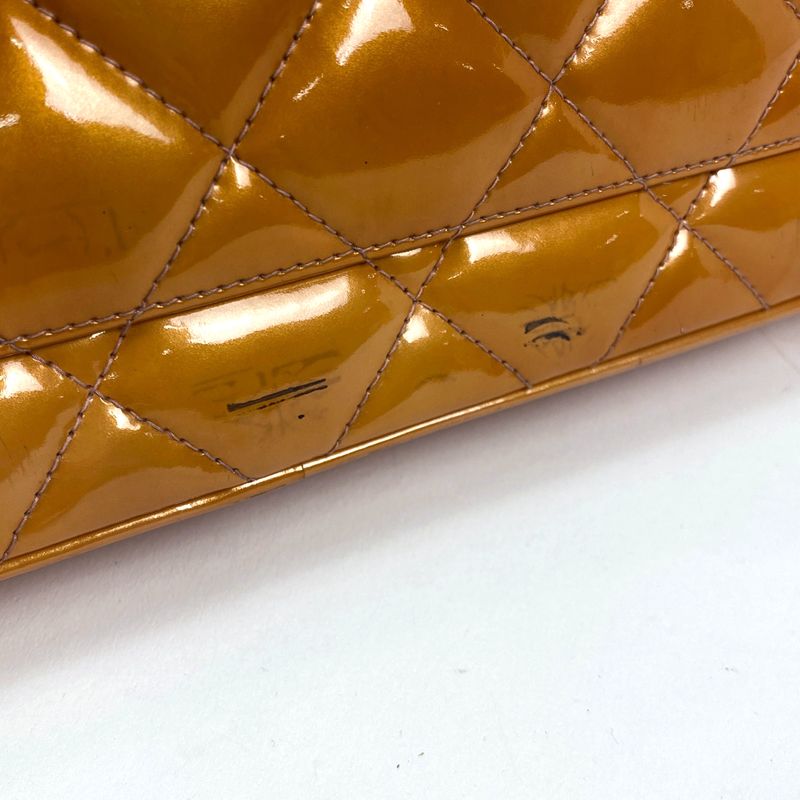 Chanel Reprint Tote Handbag Coco Mark Enamel Tote Leather Orange A01804 Women