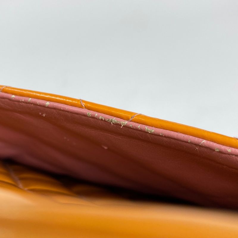 Chanel Reprint Tote Handbag Coco Mark Enamel Tote Leather Orange A01804 Women