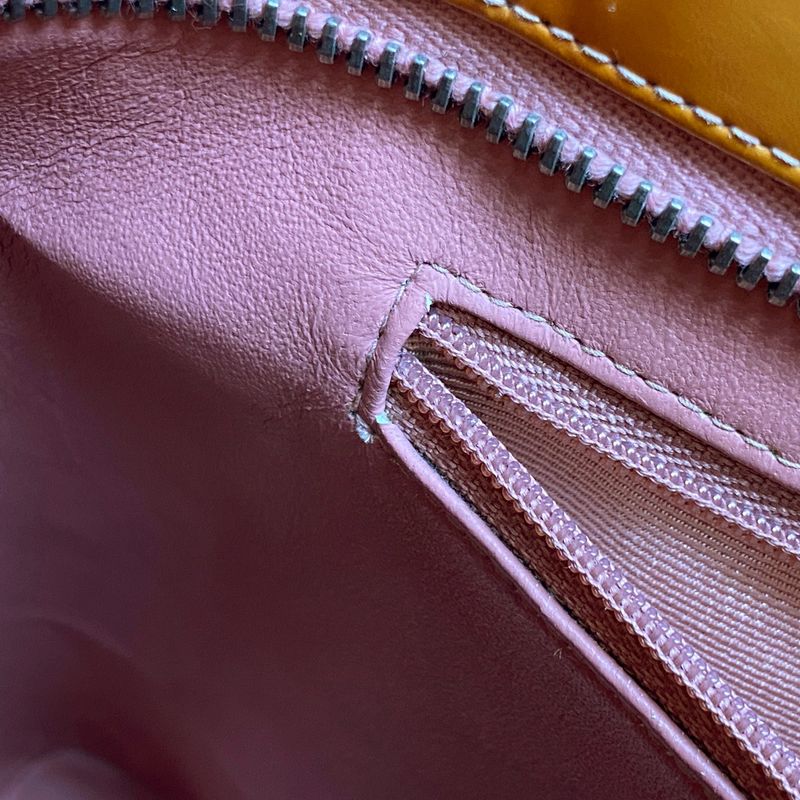 Chanel Reprint Tote Handbag Coco Mark Enamel Tote Leather Orange A01804 Women