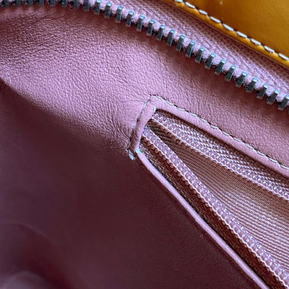 Chanel Reprint Tote Handbag Coco Mark Enamel Tote Leather Orange A01804 Women