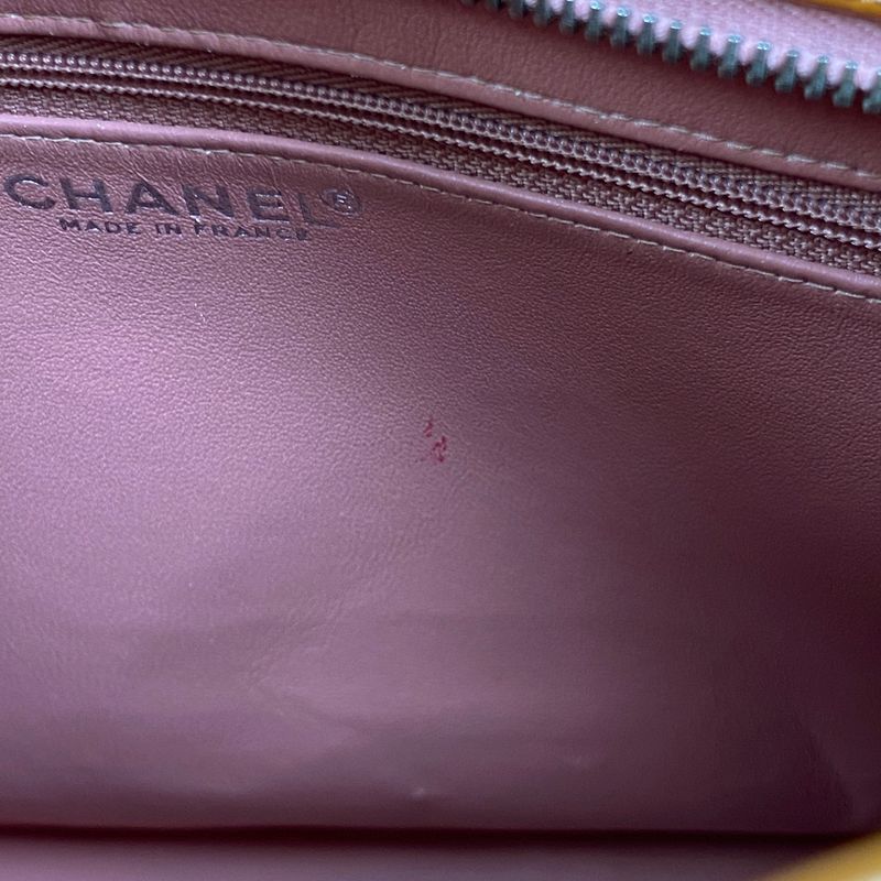 Chanel Reprint Tote Handbag Coco Mark Enamel Tote Leather Orange A01804 Women