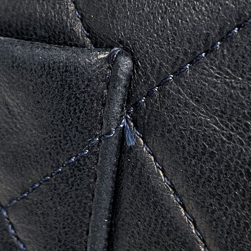 Chanel Matelasse W Flap Chain Shoulder Bag Coco Mark Shoulder Bag Leather Navy