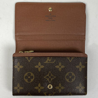 Louis Vuitton Porte Monet Bier Tresor Billfold Wallet With Coin Purse Monogram