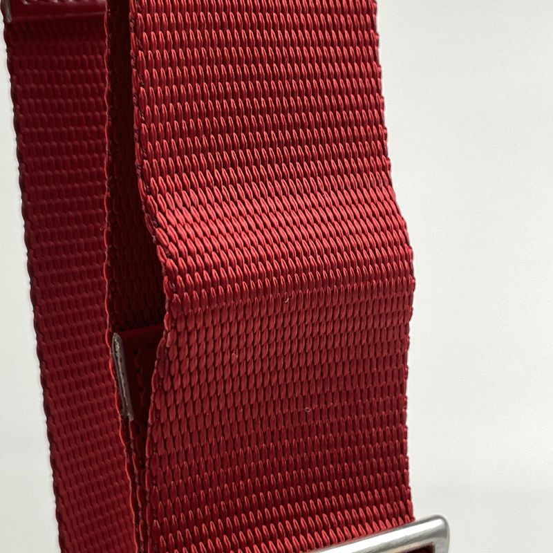 Prada Logo Plate Shoulder Bag Messenger Bag Shoulder Bag Nylon Red B6671 Women