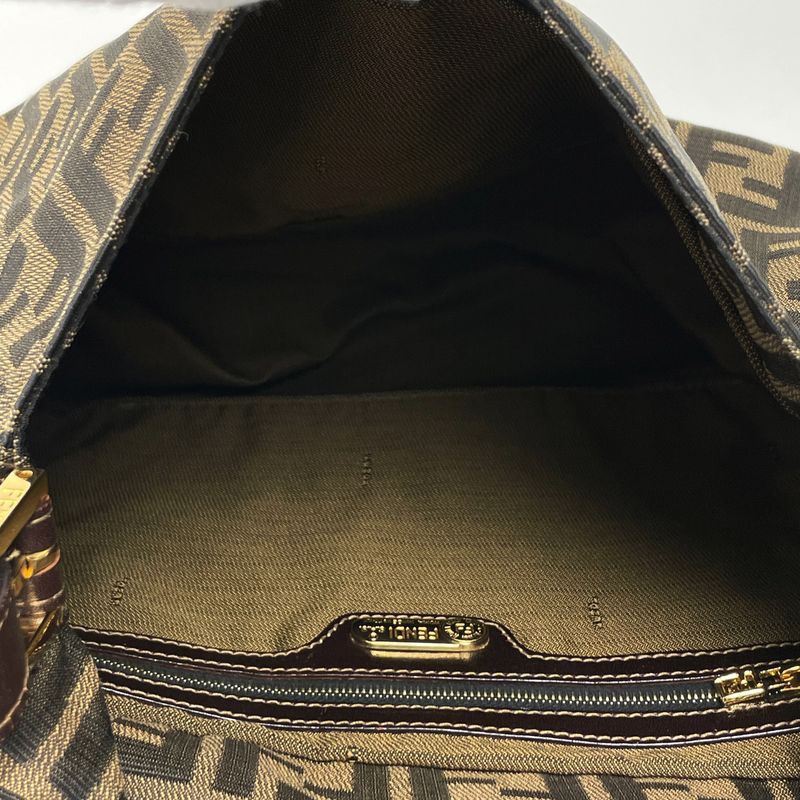 Fendi Zucca Pattern Shoulder Bag One Shoulder Handbag Mamma Baguette Shoulder