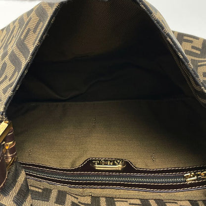 Fendi Zucca Pattern Shoulder Bag One Shoulder Handbag Mamma Baguette Shoulder