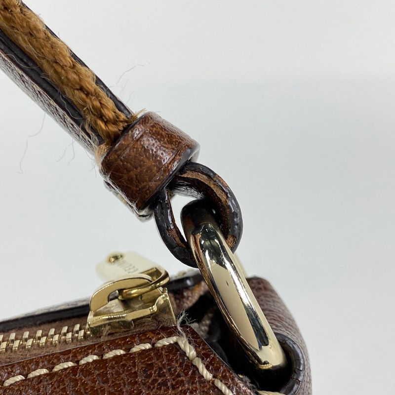 Celine Triomphe Shoulder Bag Crossbody Logo Shoulder Bag Coated Canvas Brown