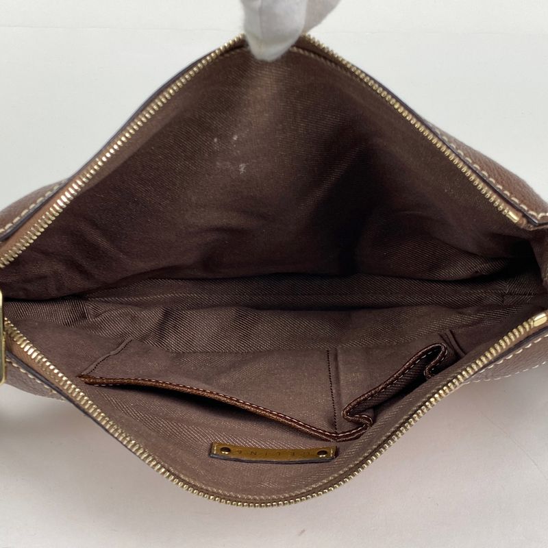 Celine Triomphe Shoulder Bag Crossbody Logo Shoulder Bag Coated Canvas Brown