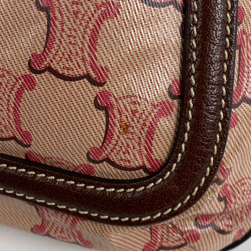 Celine Triomphe Shoulder Bag Crossbody Logo Shoulder Bag Coated Canvas Brown