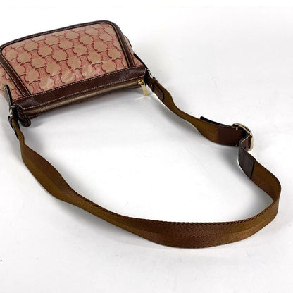 Celine Triomphe Shoulder Bag Crossbody Logo Shoulder Bag Coated Canvas Brown