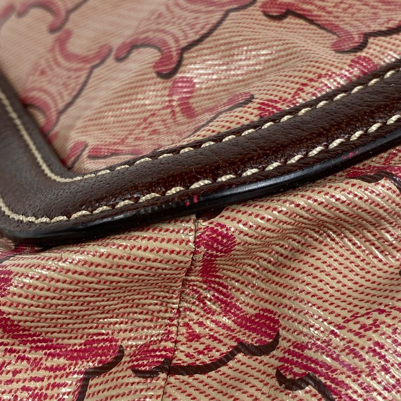 Celine Triomphe Shoulder Bag Crossbody Logo Shoulder Bag Coated Canvas Brown