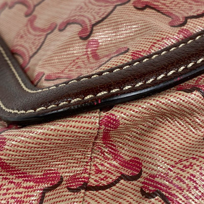 Celine Triomphe Shoulder Bag Crossbody Logo Shoulder Bag Coated Canvas Brown