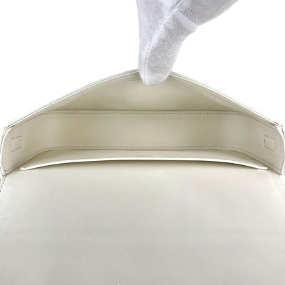 Celine Triomphe Shoulder Bag Shoulder Handbag Shoulder Bag Leather White Women