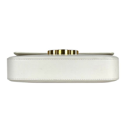 Celine Triomphe Shoulder Bag Shoulder Handbag Shoulder Bag Leather White Women