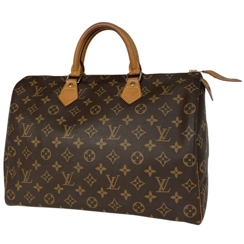 Louis Vuitton Speedy 35 Boston Bag Commuter Handbag Monogram Brown M41524 Women