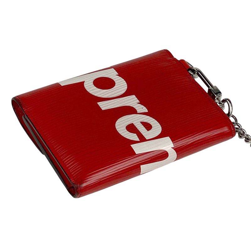 Louis Vuitton CHCP Wallet Supreme Chain Trifold Wallet Epi Red M67755 Men's