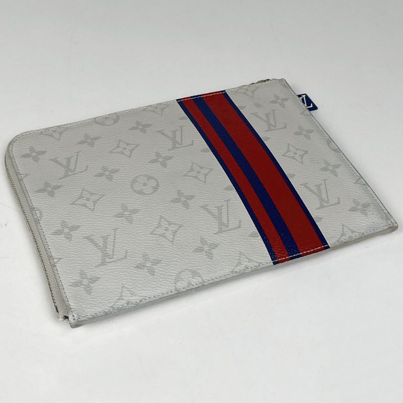 Louis Vuitton Pochette Jules PM Monogram Clutch Bag Pouch L-shape Zipper Second