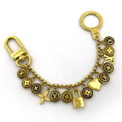 Louis Vuitton Porte Cles Chenne Pastille Key Ring Monogram Bag Charm GP Gold