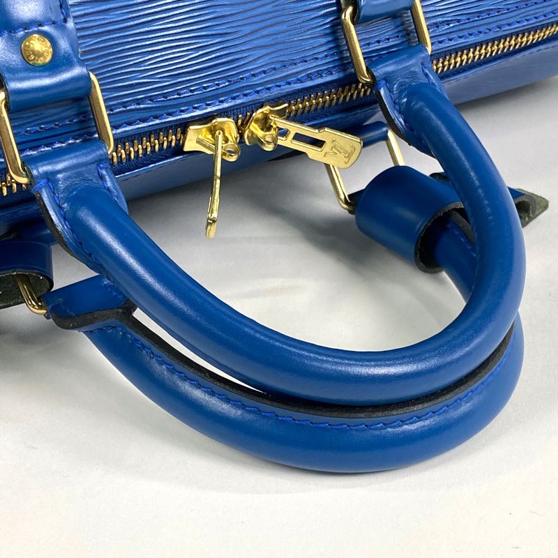 Louis Vuitton Keepall 45 Handbag Travel Boston Bag Epi Toledo Blue M42975 Women