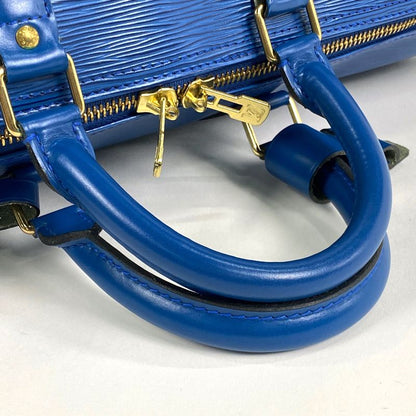Louis Vuitton Keepall 45 Handbag Travel Boston Bag Epi Toledo Blue M42975 Women