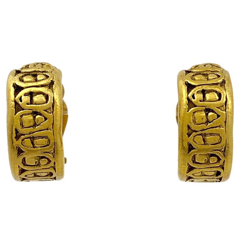 Chanel Design Earrings GP Gold Ladies