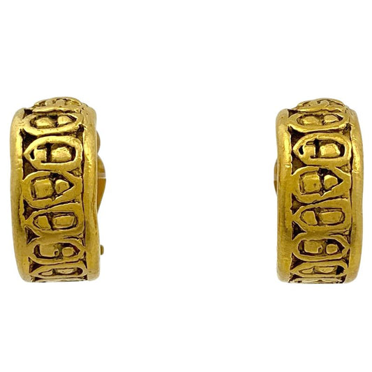 Chanel Design Earrings GP Gold Ladies