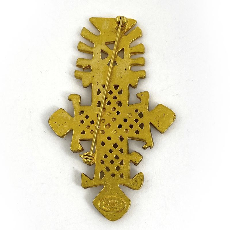 Chanel Coco Mark Brooch GP Gold Ladies