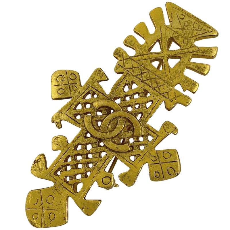 Chanel Coco Mark Brooch GP Gold Ladies