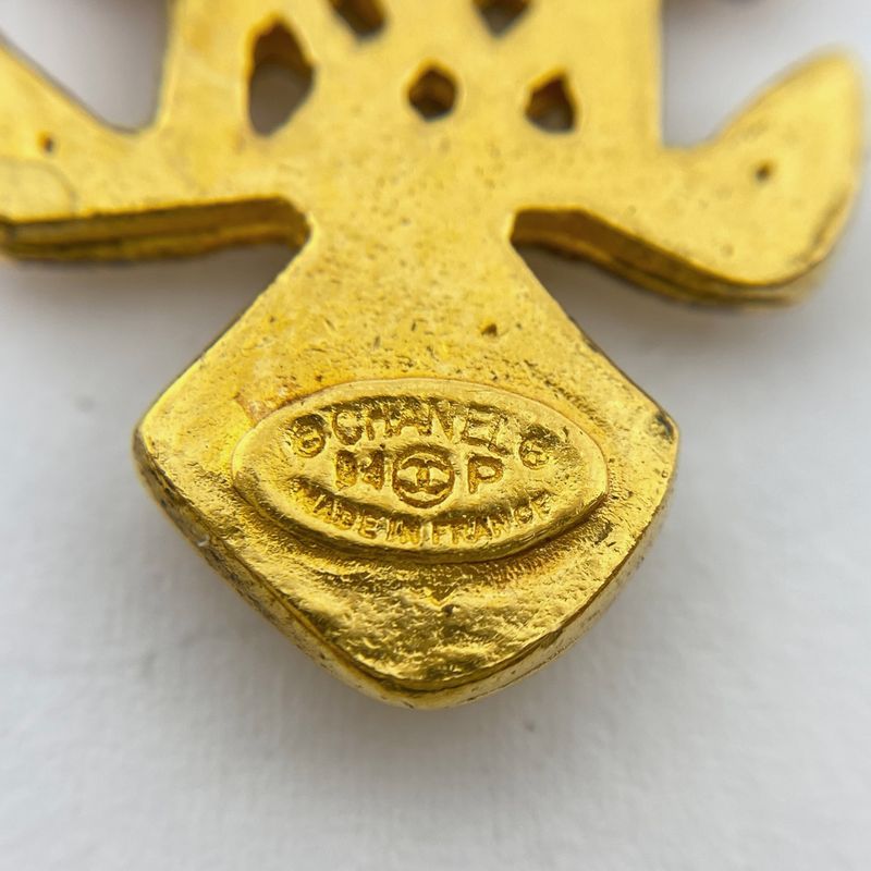 Chanel Coco Mark Brooch GP Gold Ladies