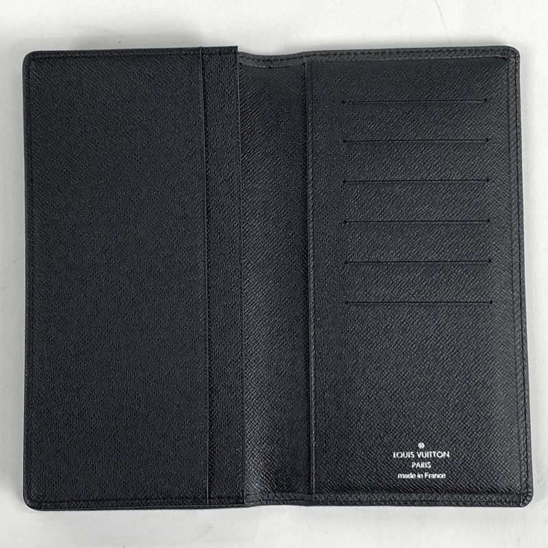 Louis Vuitton Porte Cult Cles Di Yen Fold Long Wallet Taiga Ardoise M31002 Men's