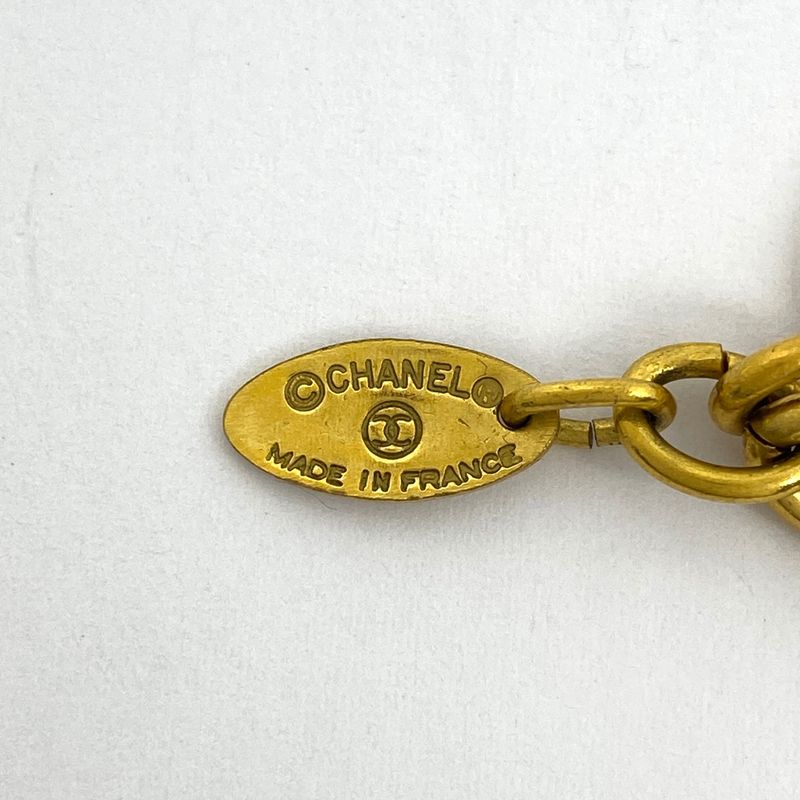 Chanel Coco Mark Chain Necklace GP Gold Ladies